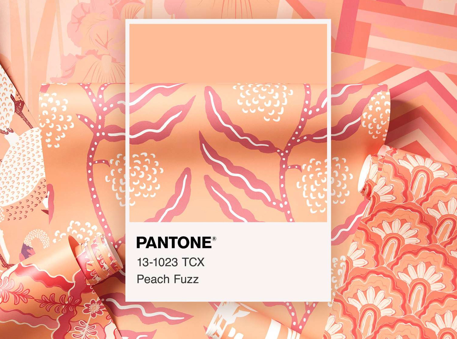 Pantone Peach Fuzz x Spoonflower